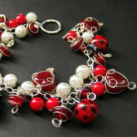 Lovely Ladybugs Charm Bracelet