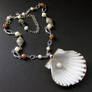 Seashell and Pearl Necklace