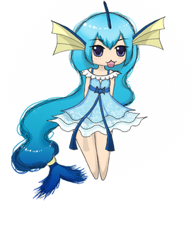 Vaporeon Chibi Girl