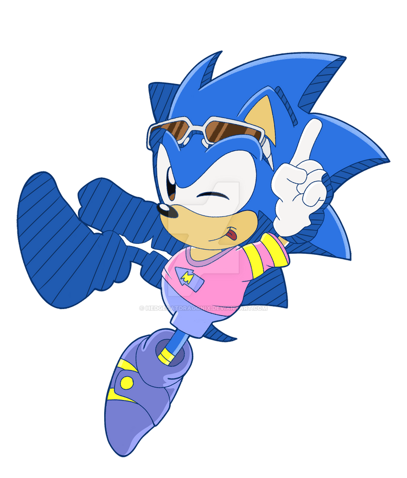 Classic Sonic - Riders Art Style by HedgeCatDragonix on DeviantArt