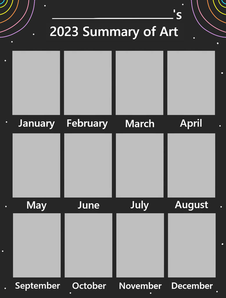 Art Summary 2023 Template by HedgeCatDragonix on DeviantArt