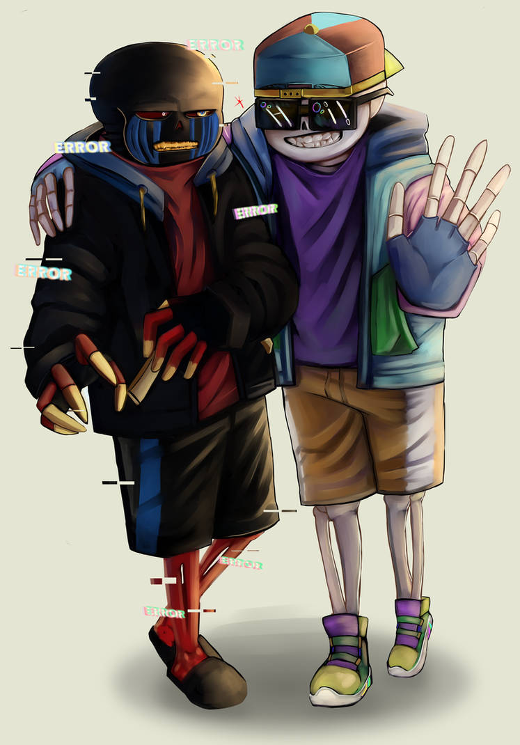 Error sans and Fresh Sans Fanart by Manguito-Carboncillo on DeviantArt