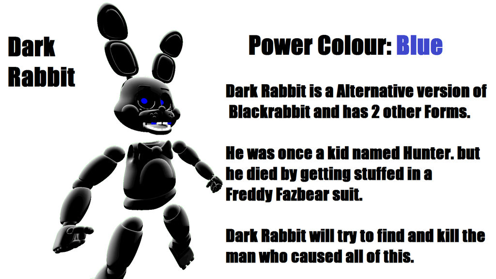 Dark Rabbit ( My New OC ) by Fazbearmations on DeviantArt