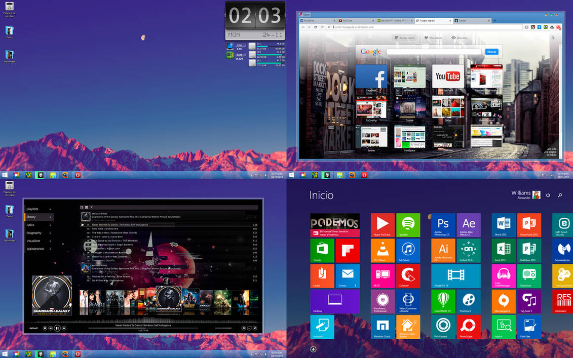 Windows 8.1 Desktop : November 2014 by dantenopolis on DeviantArt