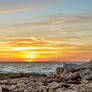 Rock pile sunset