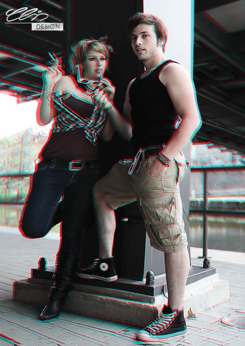 Anaglyph Couple red-cyan