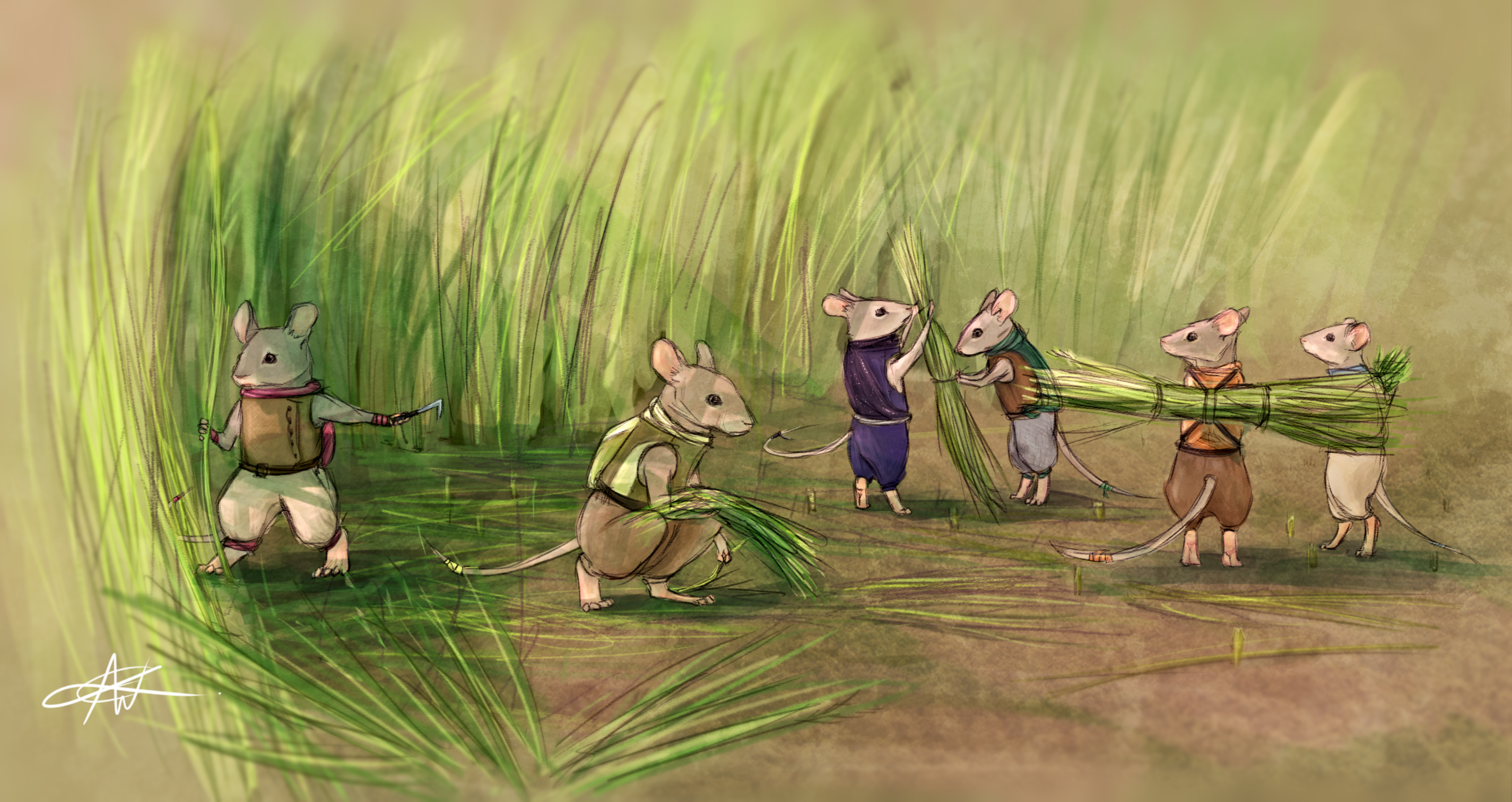Gathering Grass