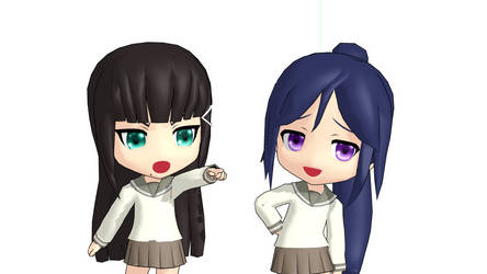 (MMD x Love Live) Aqours progress (Kanan 'n Dia)