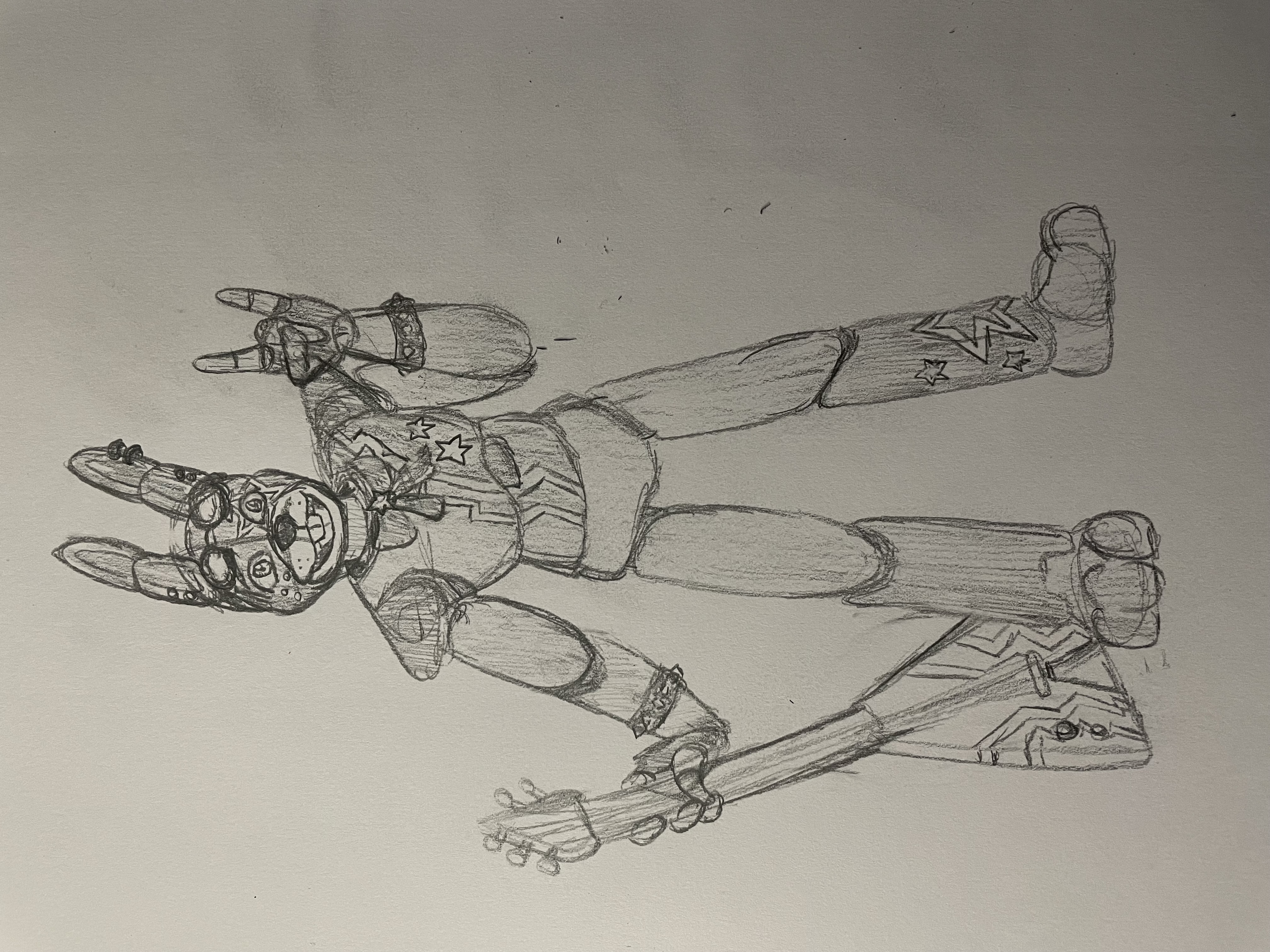 Glam rock Bonnie sketch by ghosty86 on DeviantArt