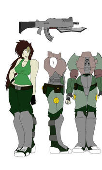 Raven Aesir (Armor,reference and gun.)