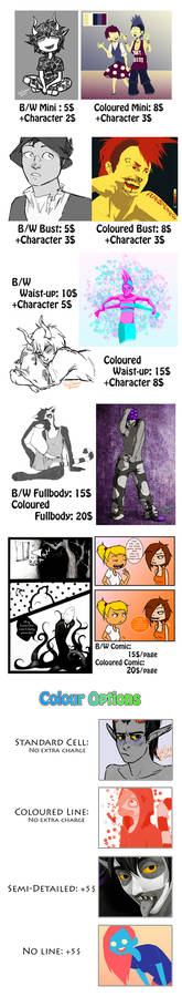 Commission Price Sheet