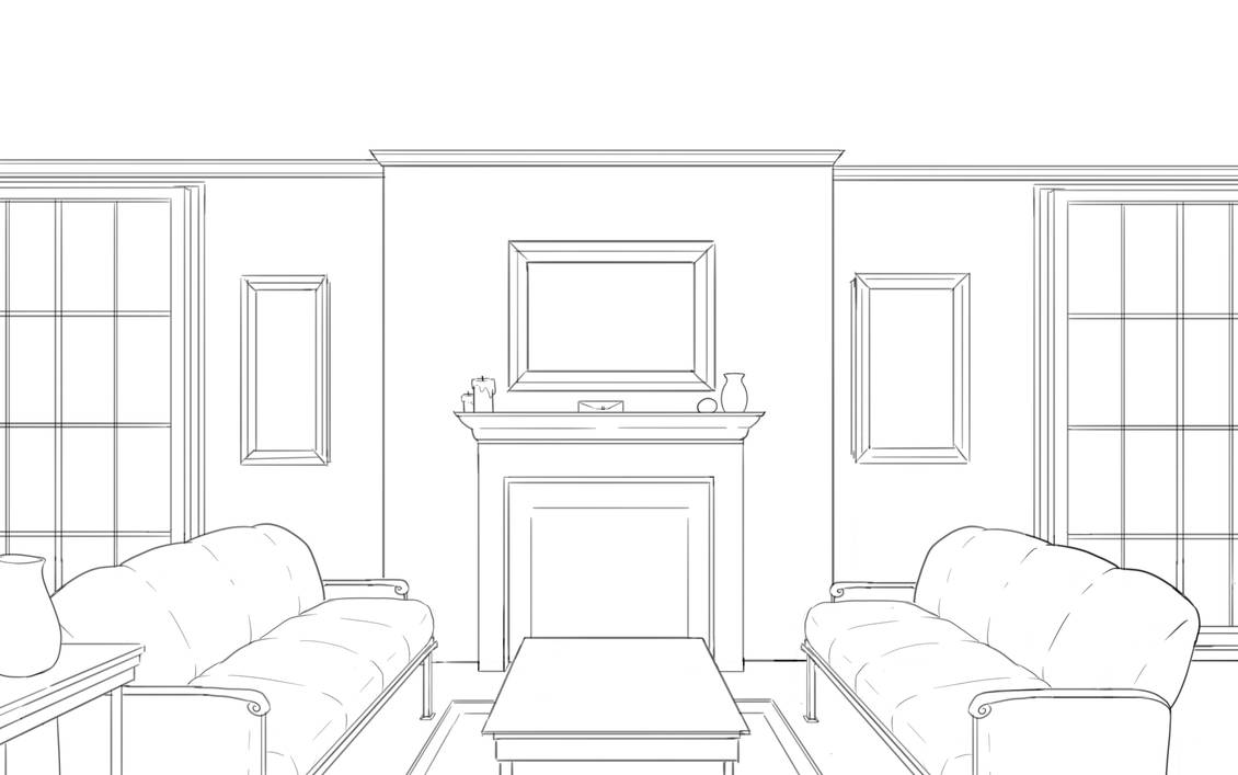 Sketch of the Day: Sitting Room by Belldew on DeviantArt
