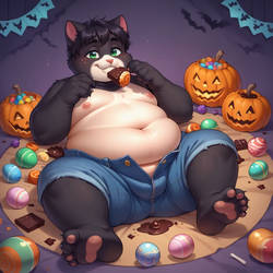 Fat Halloween Cat