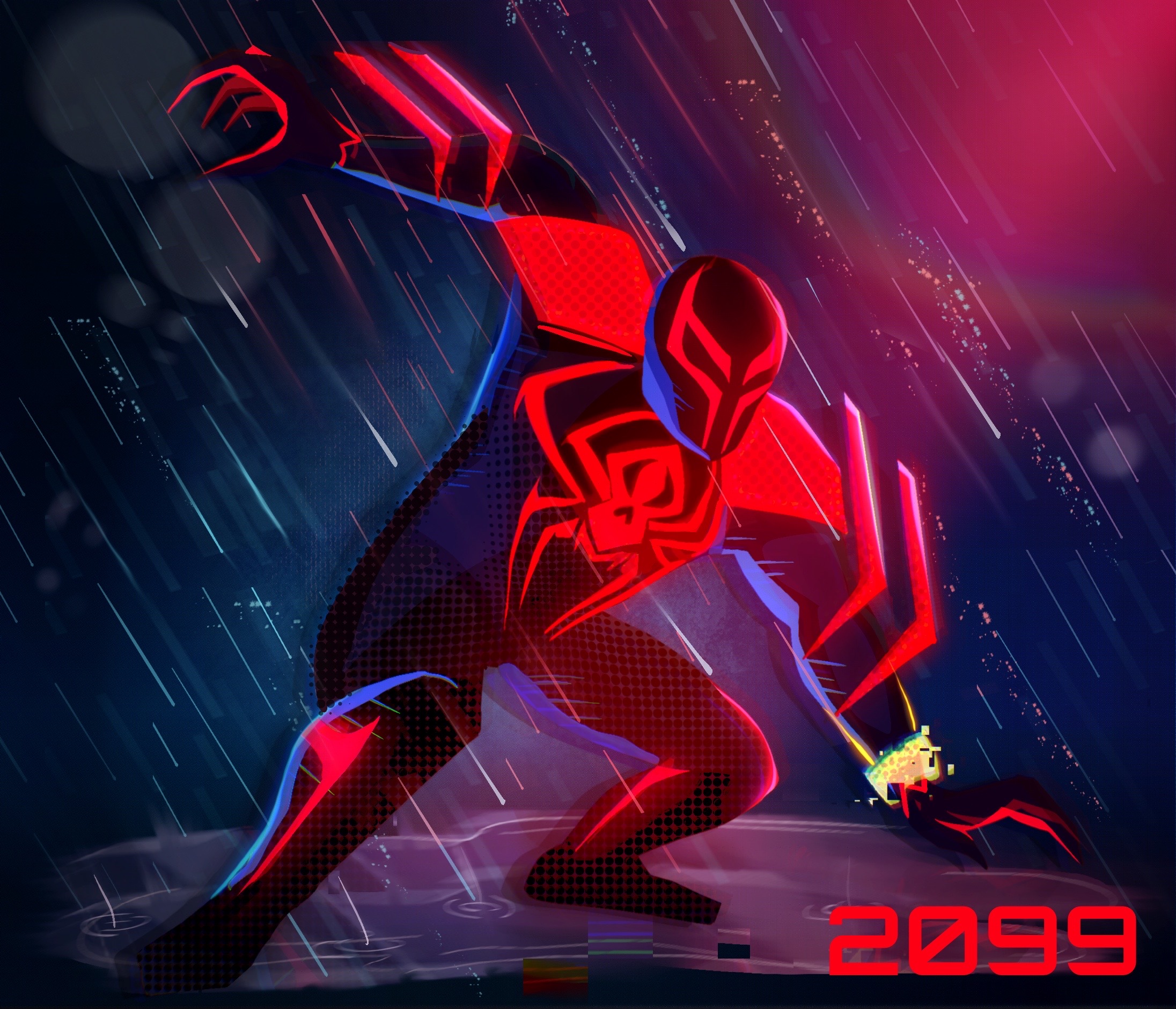 I'm literally spider-man 2099 #spiderman2 #miguelohara #acrossthespide, spider man 2 miguel