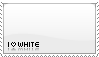 i love white stamp by redhedinsanity