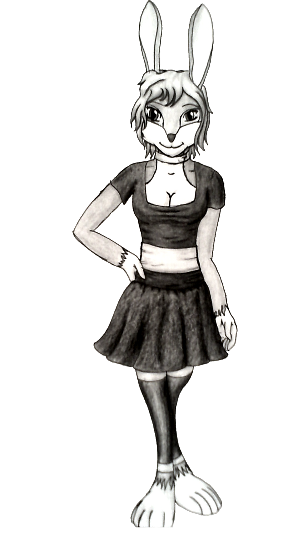 Bunny Anthro redraw by F4ll3n50ul on DeviantArt