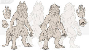 P2U: Werewolf Lineart Set