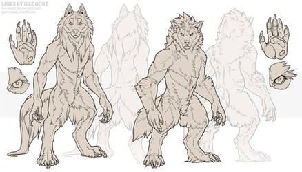 P2U: Werewolf Lineart Set