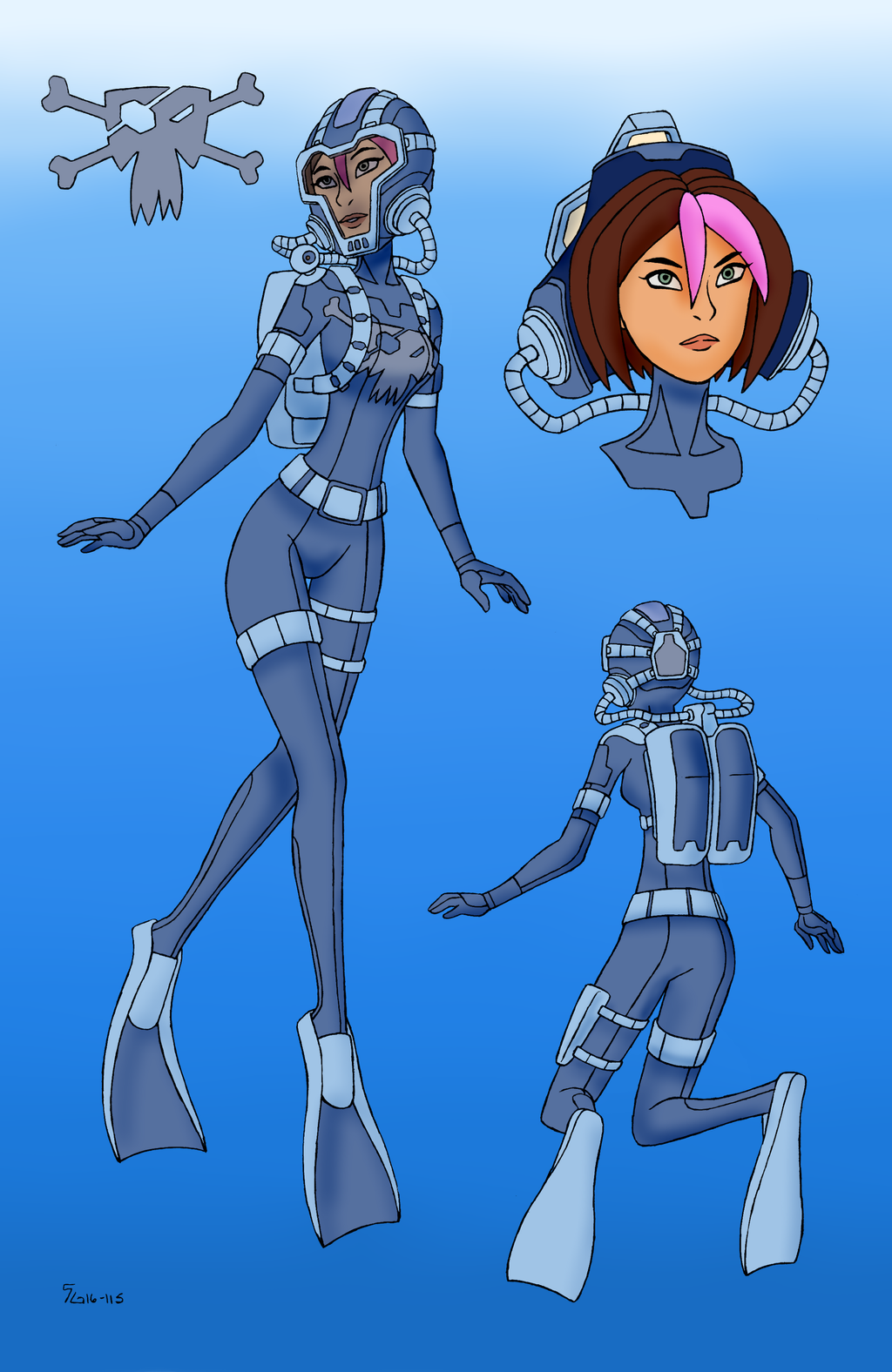 Erika's Scuba Concept Colored By Dr-scaphandre On Deviantart