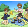 Sakura and Friends and the Picnic - Color Version