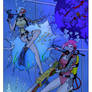 Hunters Diving Deep - Color Commission