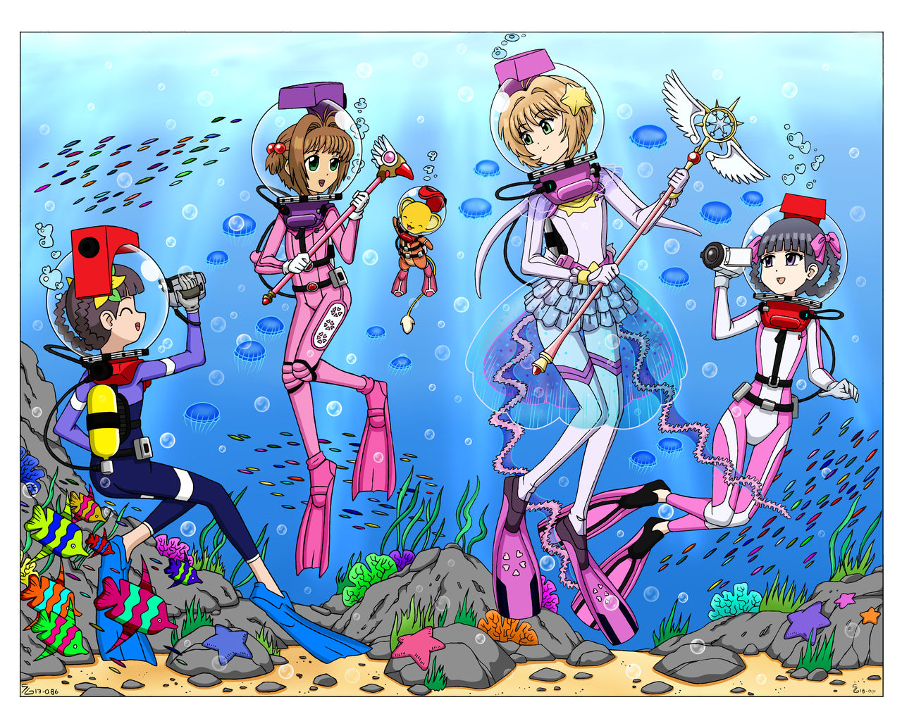 LAMA Scuba Cardcaptor Queens by The-Sakura-Samurai