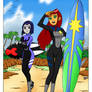 Teen Titans' Surfing Time - Color Commission