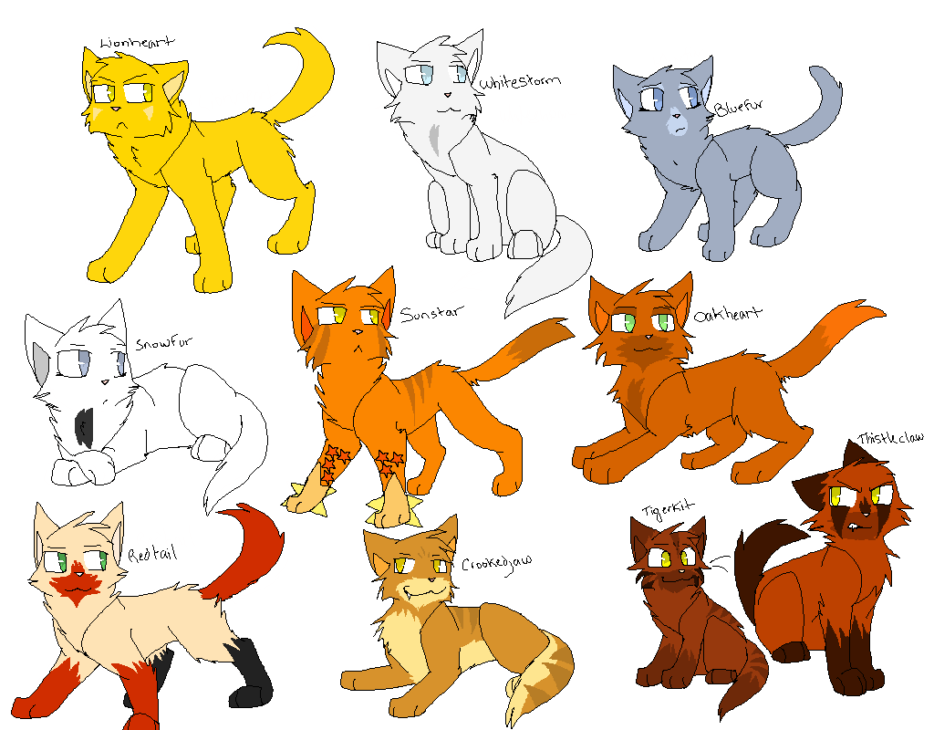 Bluestars Prophecy, swiftpaw, Snowfur, dustpelt, oakheart