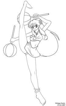 Shampoo Kick Line Art