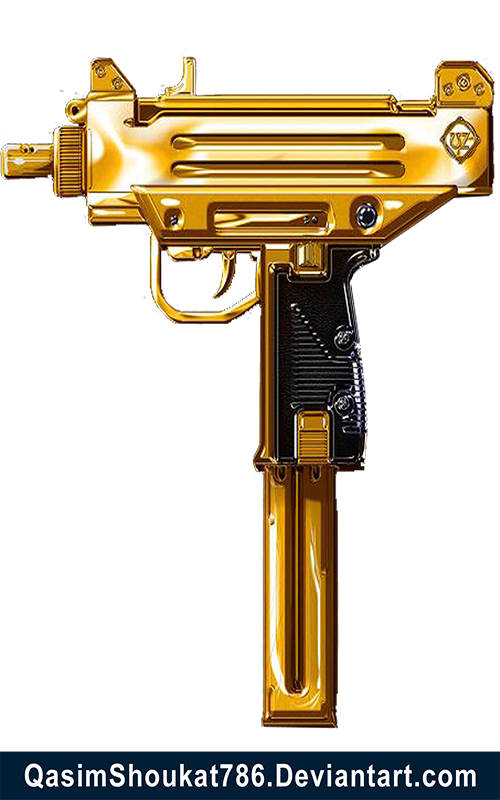 free gold trap machine gun png by