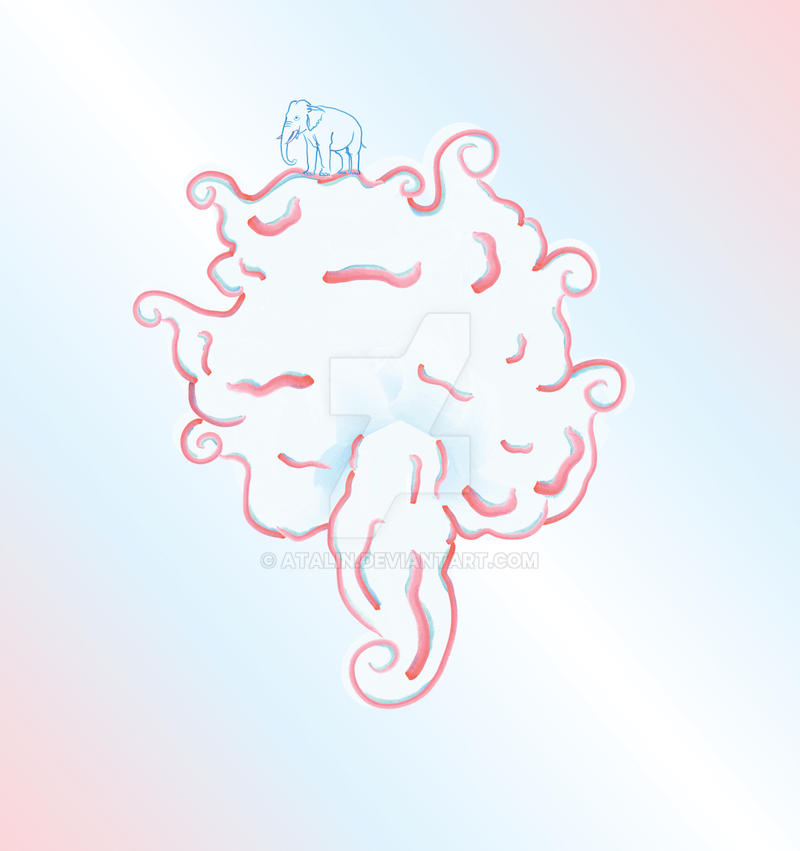 Atalin Cloudy tree with elephant by Atalin on DeviantArt