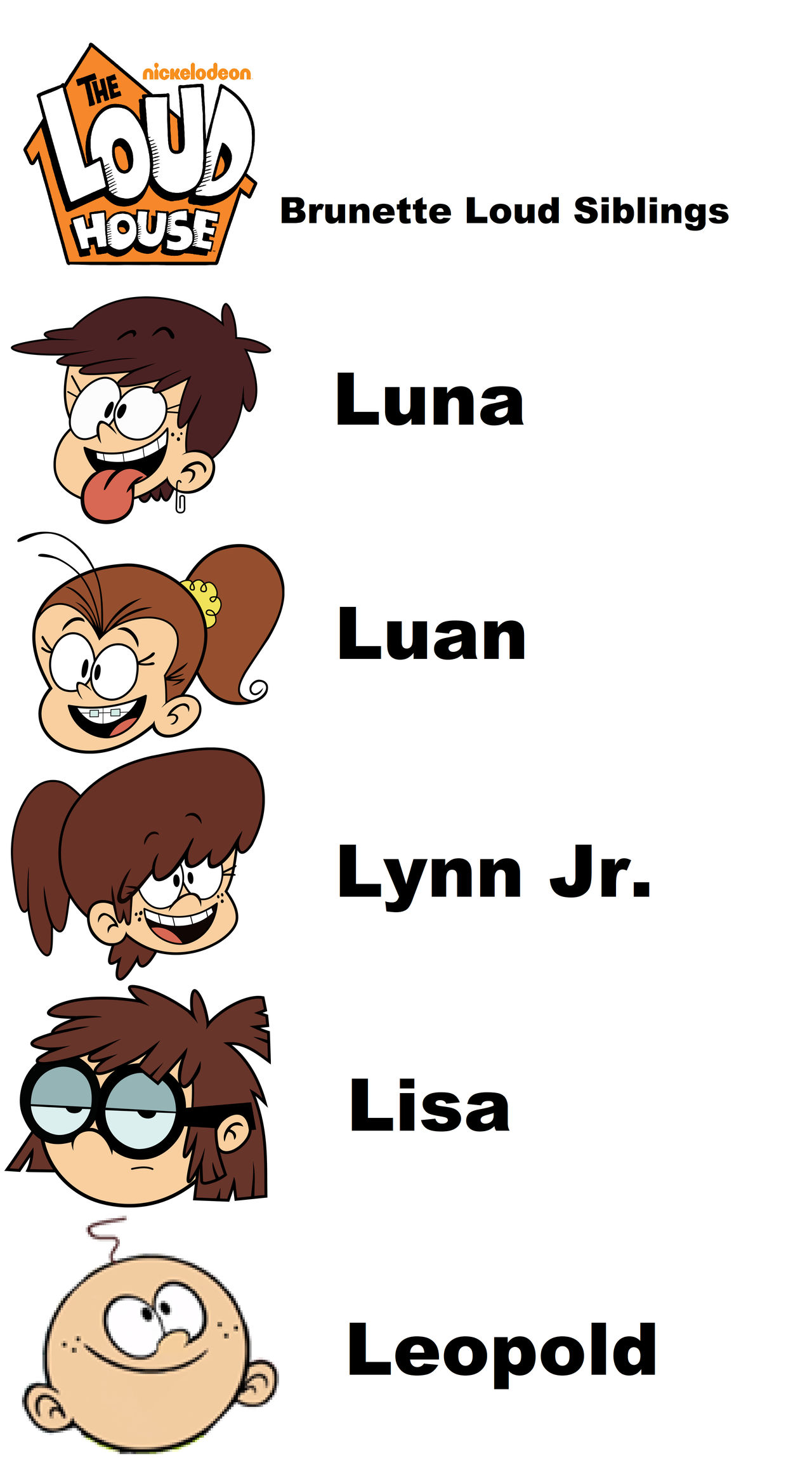 The Loud House Brunette Loud Siblings by brianramos97 on DeviantArt