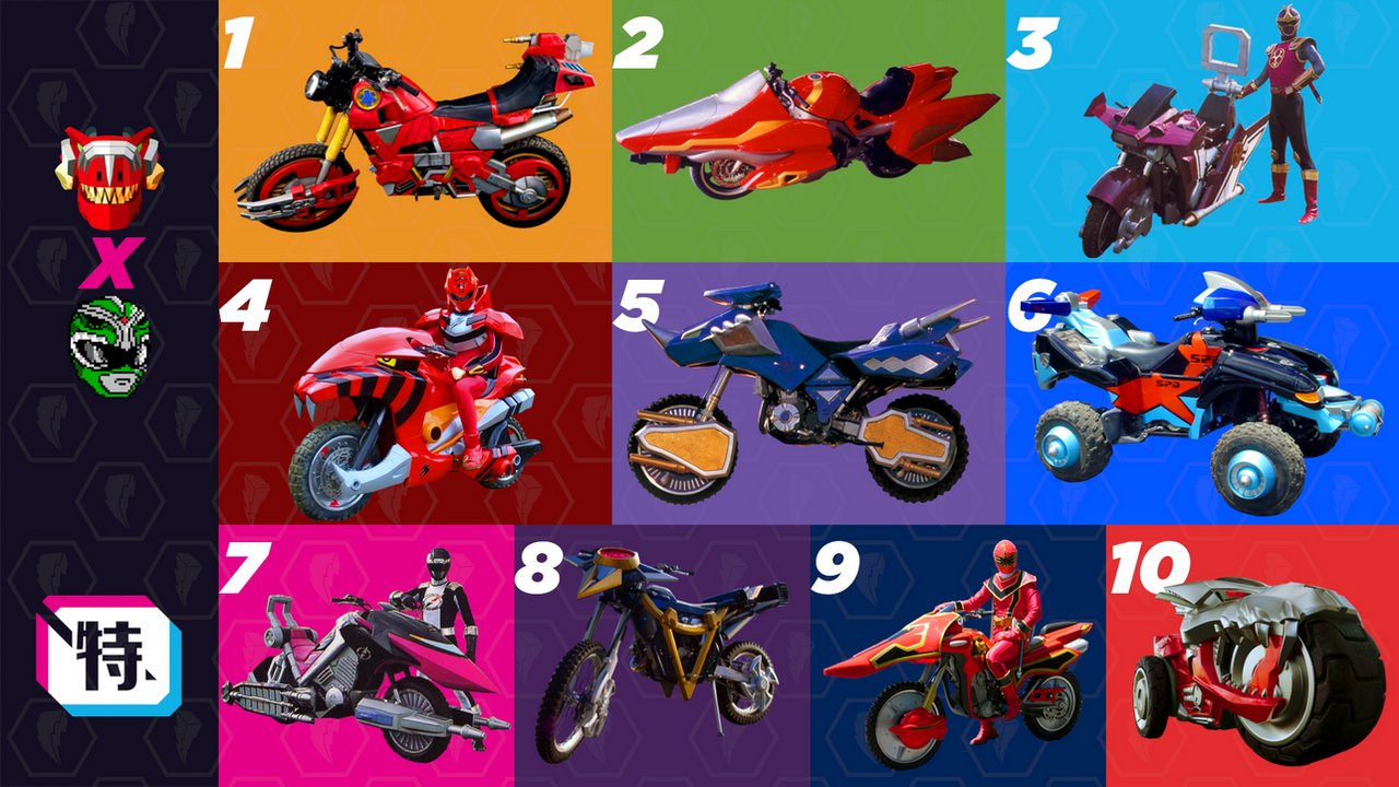 TOP 10 Original Power Rangers Motorcycles by TokuWebPage on DeviantArt