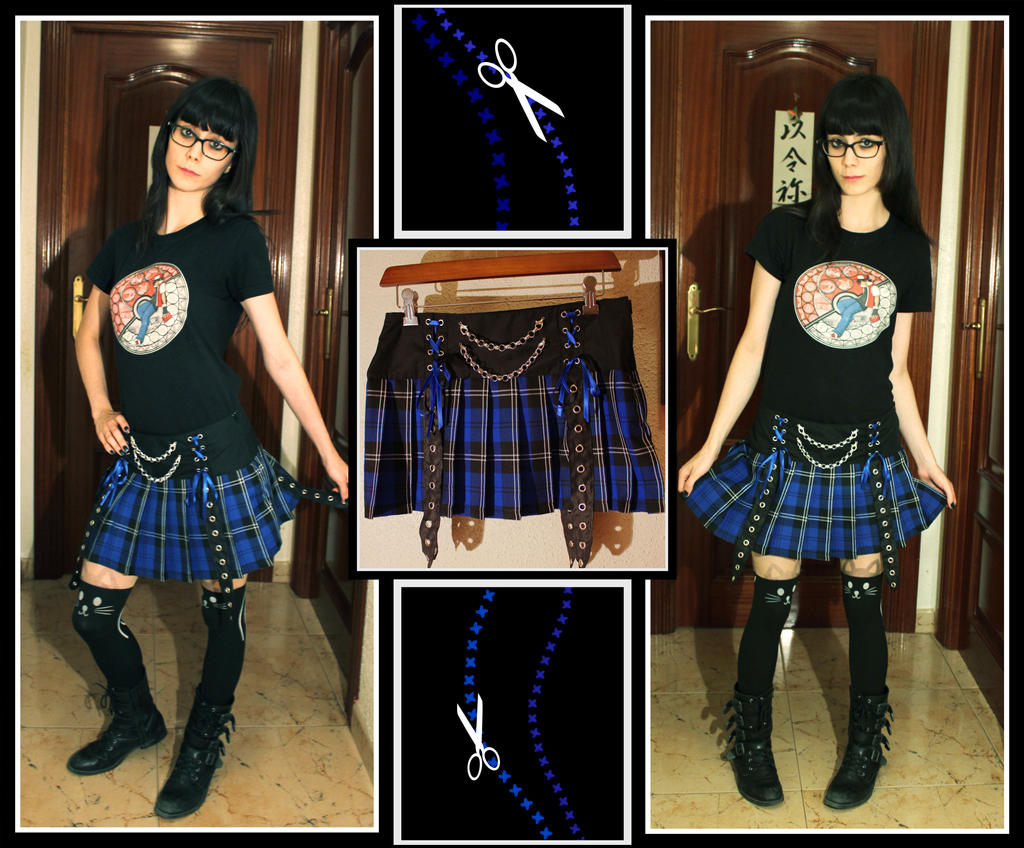 Punk Blue Skirt