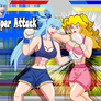 Aqua vs Peach boxing body punch
