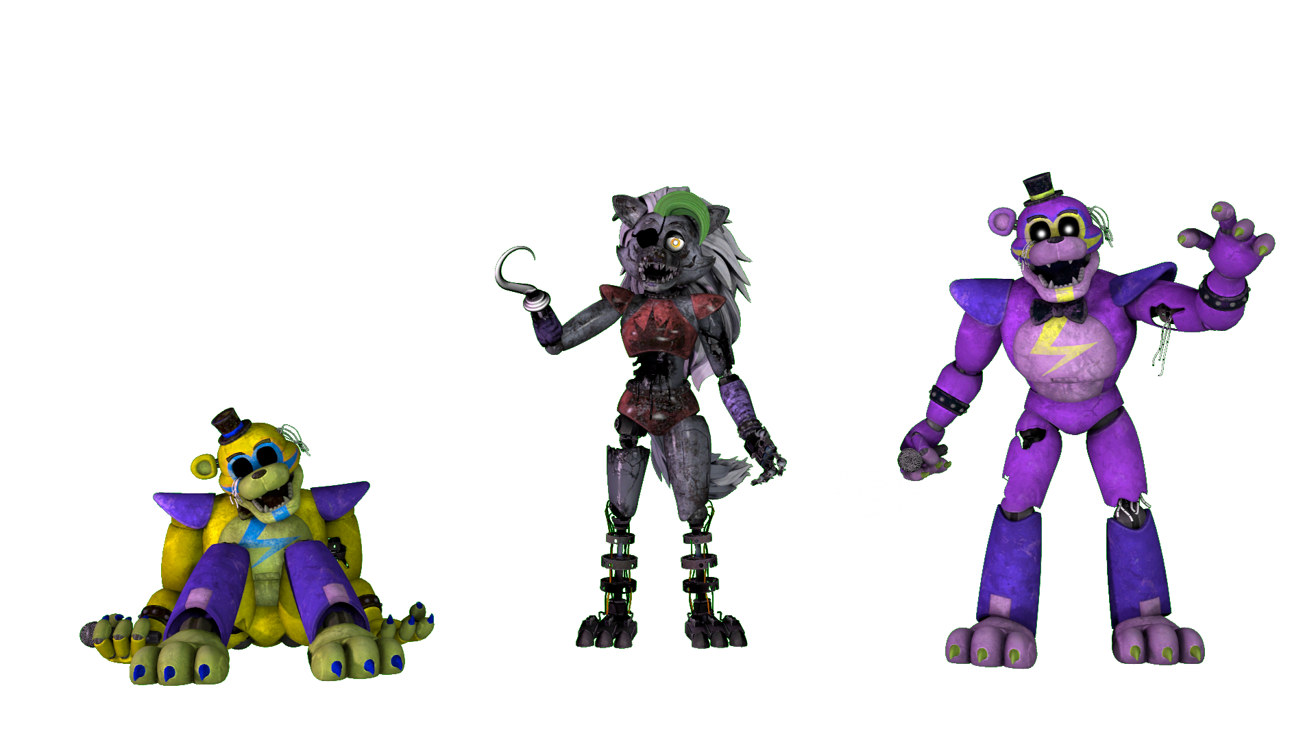 FNAF] Security Breach Characters 2 by 205tob on DeviantArt