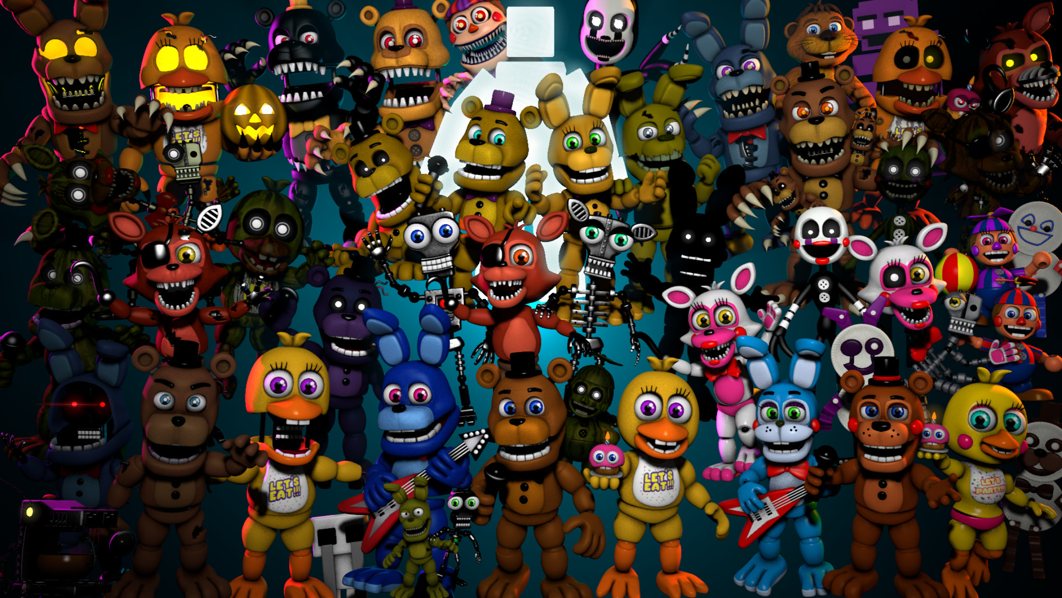 FNaF 3 Accurate Characters v3 by Educraft on DeviantArt