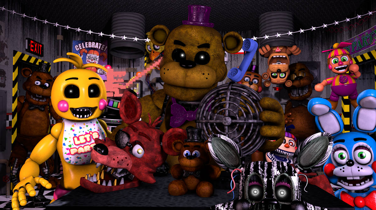 Ultimate Custom Night is turning 5! To celebrate it's anniversary, here's  my latest yearly redraw of it's huge roster! Happy birthday UCN! :  r/fivenightsatfreddys