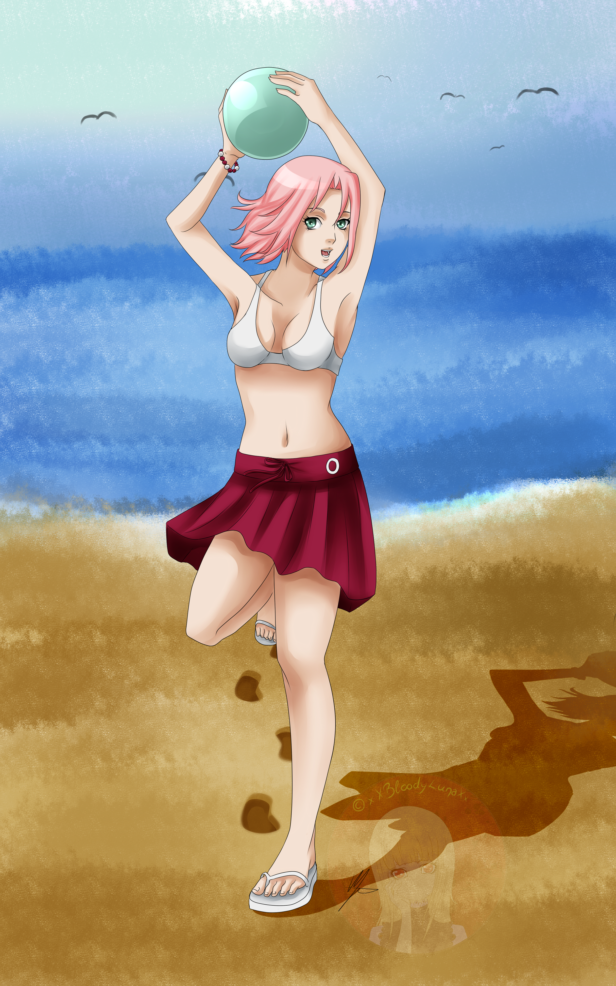 Sakura On The Beach