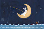 Fishing on the Moon by Moondogla