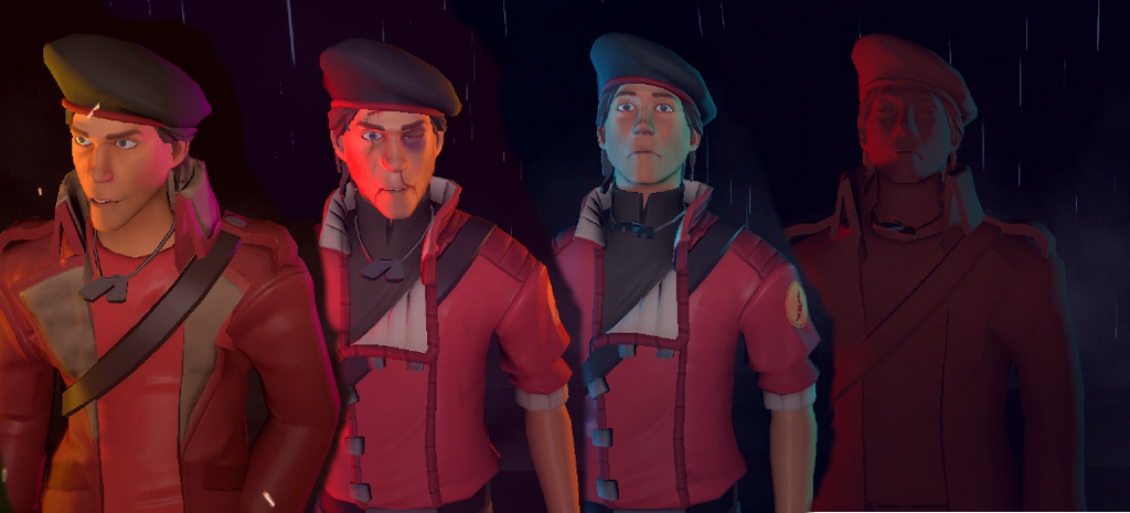 Stages of The RED Scout by YaBoiTomScout on DeviantArt