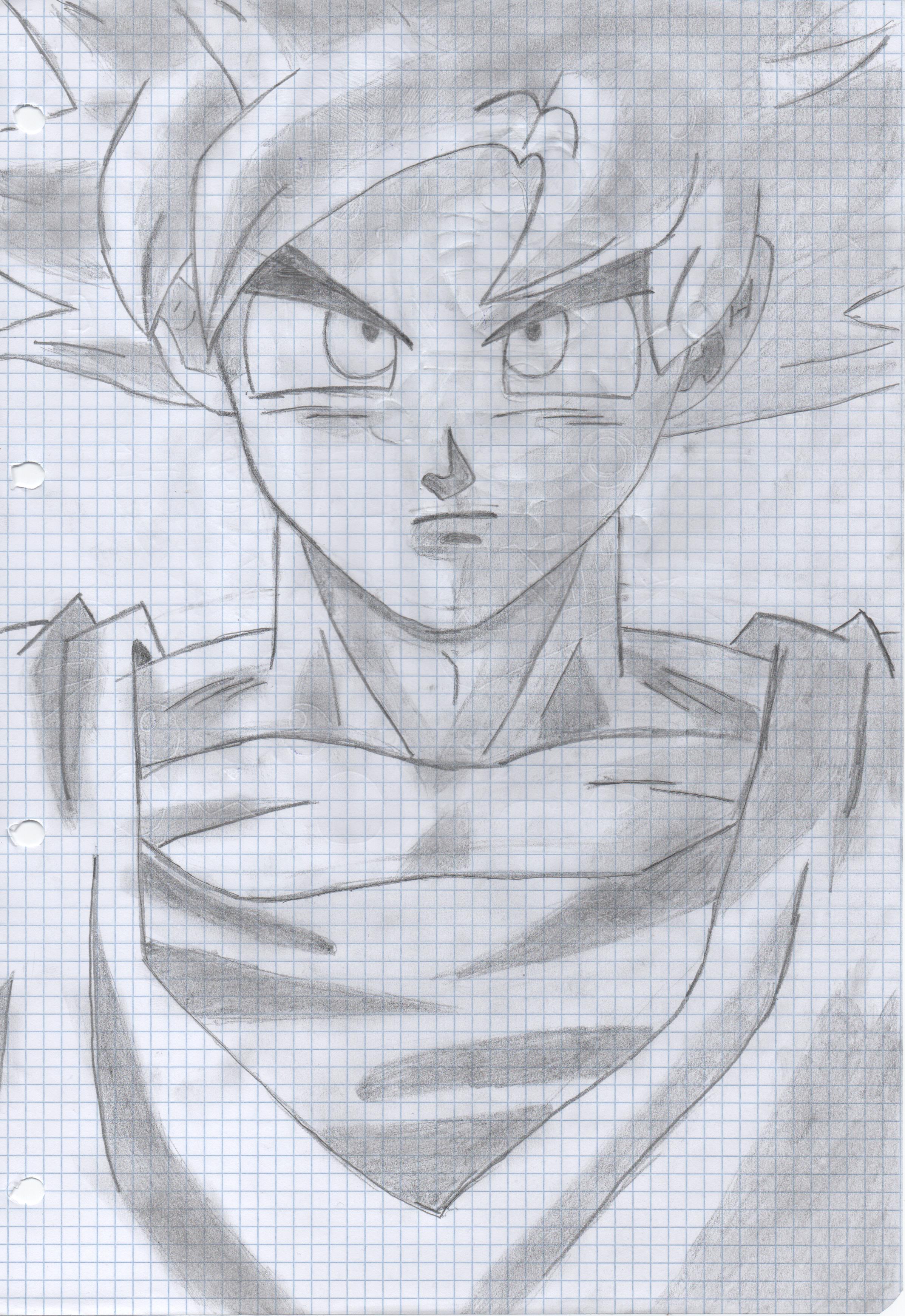 Goku Super Sayan God Drawing