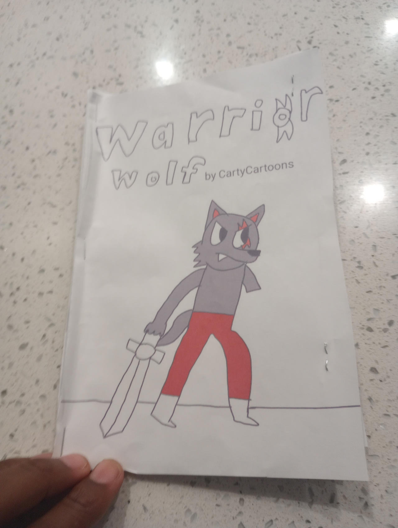 Digital Copy Deviantart Warrior Wolf physical copy by CartyCartoons on DeviantArt