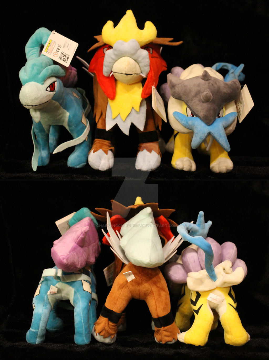 Pokemon - Entei, Raikou and Suicune with 2 poses