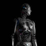 Futuristic Robot Man in profile
