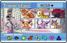 Pokemon trainer's card