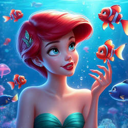 Ariel in Boycut haircut