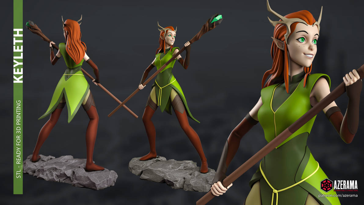 Keyleth STL Ready For 3D Printing by Azerama on DeviantArt