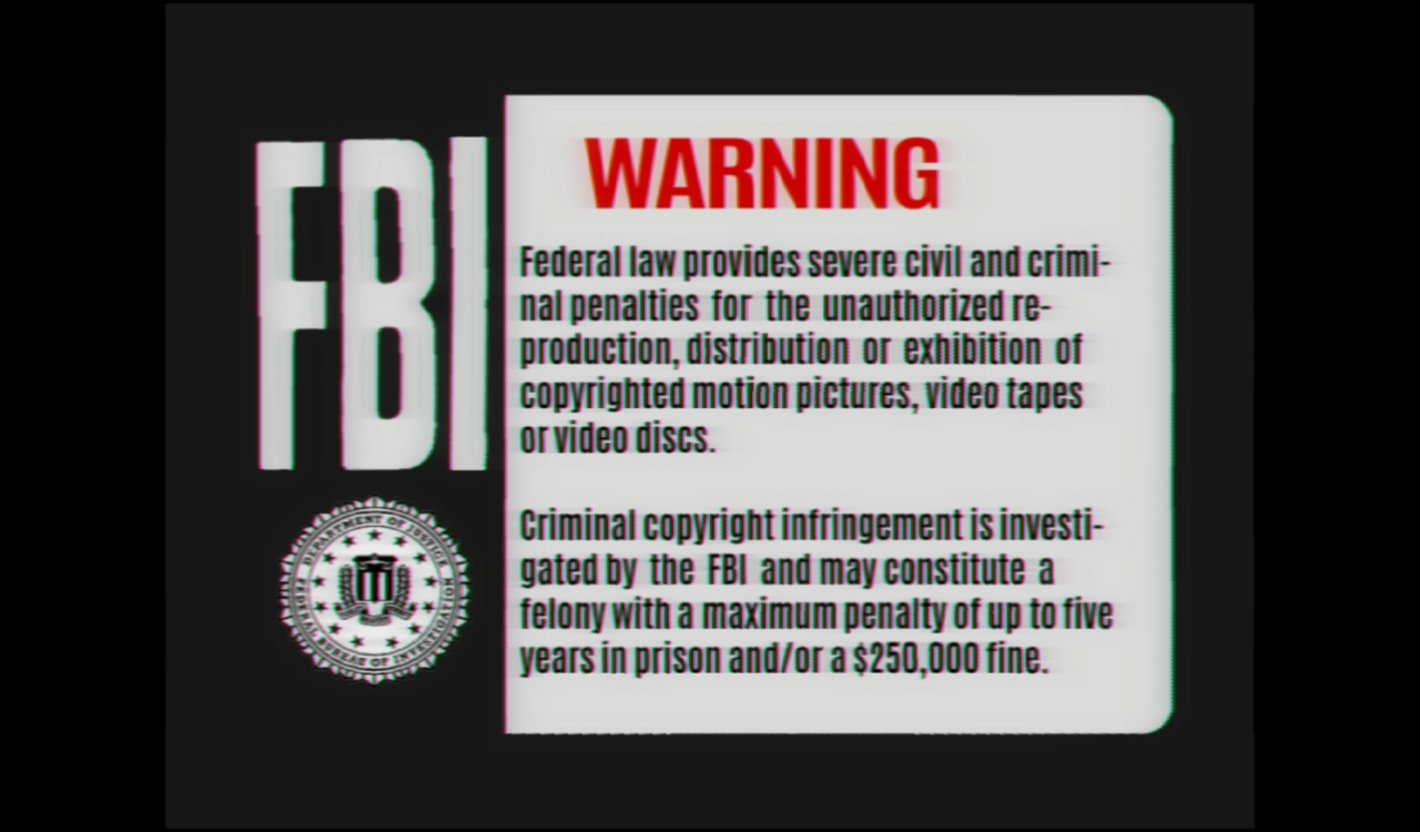 Warner Home Video - FBI Warning Screen (Remake) by JesseSharla1999 on ...