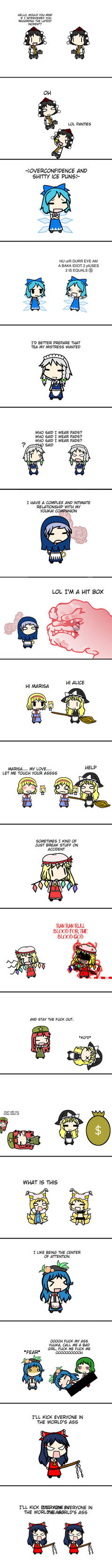 Touhou characters meet their fanon selves